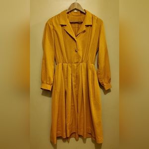 Vintage Long Sleeve Collared Dress